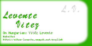levente vitez business card